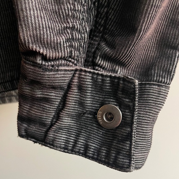 Diesel Black Brown Corduroy Double Breasted Short Jacket Vintage Pristine - Picture 10 of 13